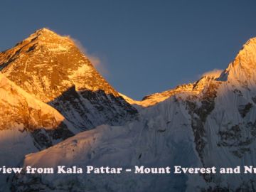 Sun set from Kalapatar and Nuptse