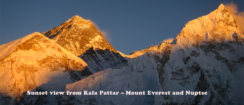 Sun set from Kalapatar and Nuptse